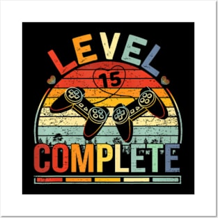 Level 15 Complete Retro Video  Couple 15th Posters and Art